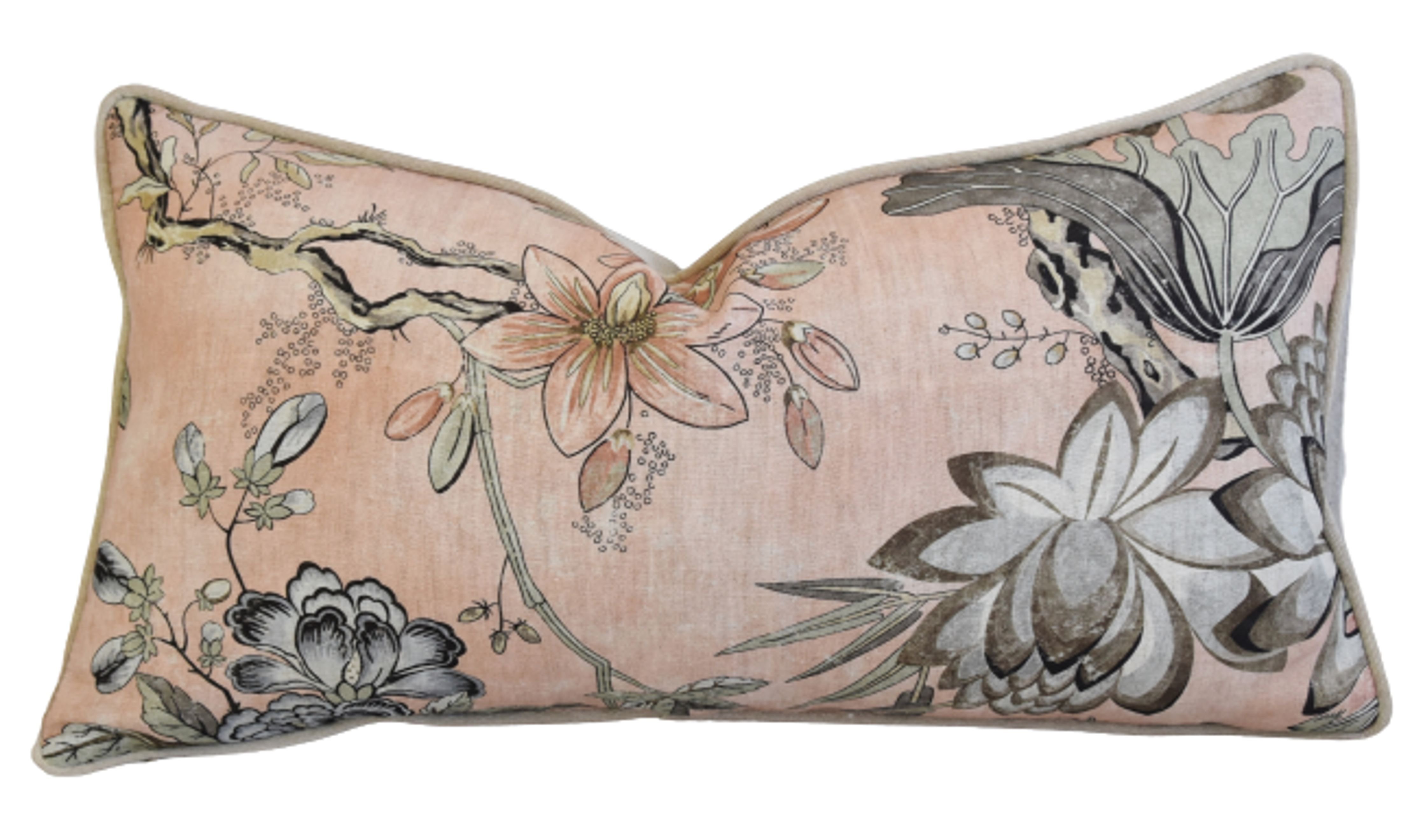 Anna French Blush Thibaut Floral Pillow Anna French Blush Thibaut Floral Pillow~P77622118