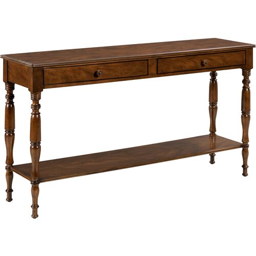 Liam 2-Drawer Hall Console Table, Walnut~P111119982