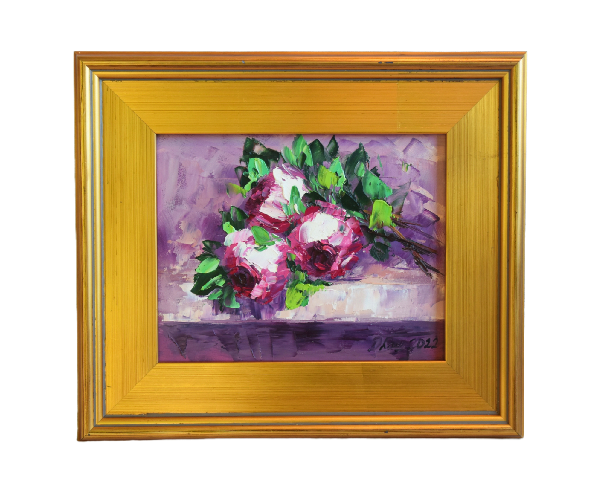 Floral Bouquet Of Roses Oil Painting~P77682111