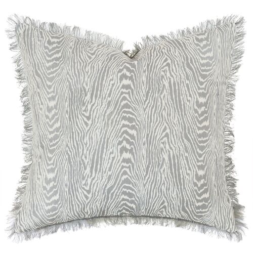 Liesl 22x22 Faux Bois Pillow, Gray~P77620193