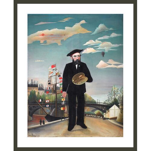Myself: Portrait - Landscape by Henri Rousseau Framed Print