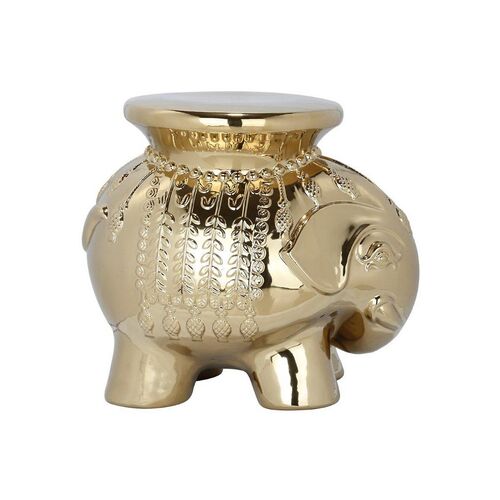 Elephant Garden Stool, Gold~P60489531