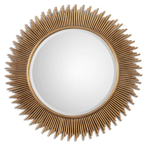 Eula 36" Round Wall Mirror, Gold Leaf~P44005580