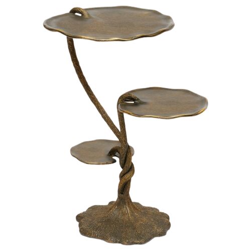Lily Pad Drinks Table, Brass
