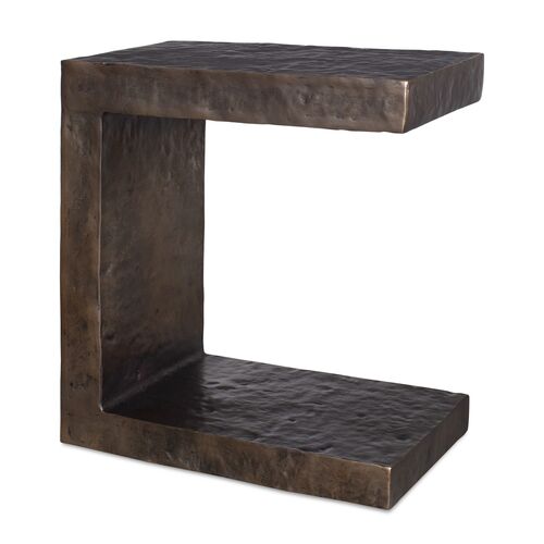 Tomas Outdoor Aluminum Side Table, Bronze Tomas Outdoor Aluminum Side Table, Bronze