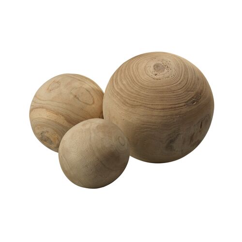 S/3 Malibu Wooden Ball, Natural~P77457487