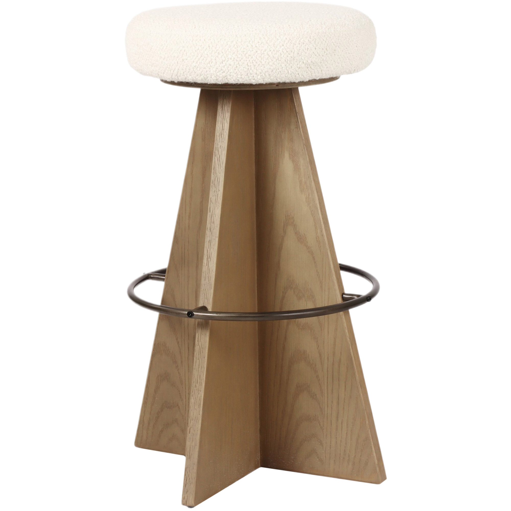 Solmere Swivel Bar Stool, Durham Cream