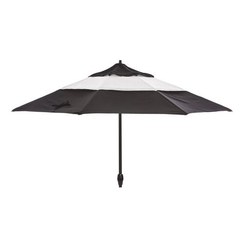 Meaghan Patio Umbrella, Black/White~P77326372