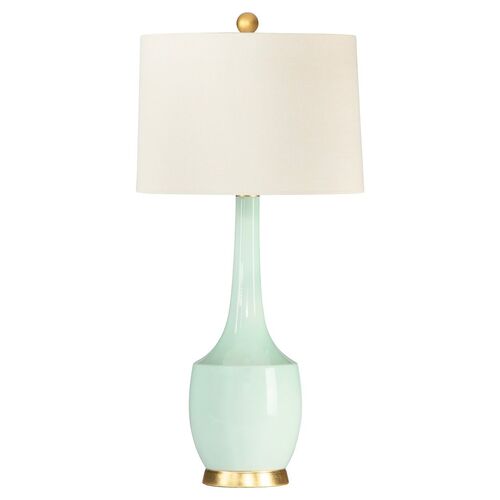 Harlow Table Lamp, Aqua/Gold~P77414245