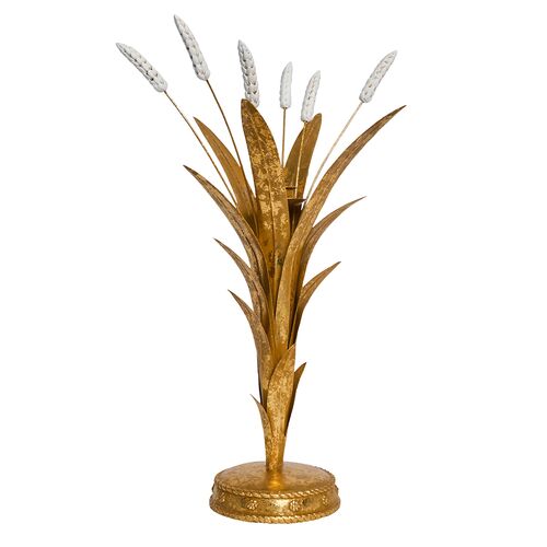 Forest Walk Wheat Candlestick, Gold