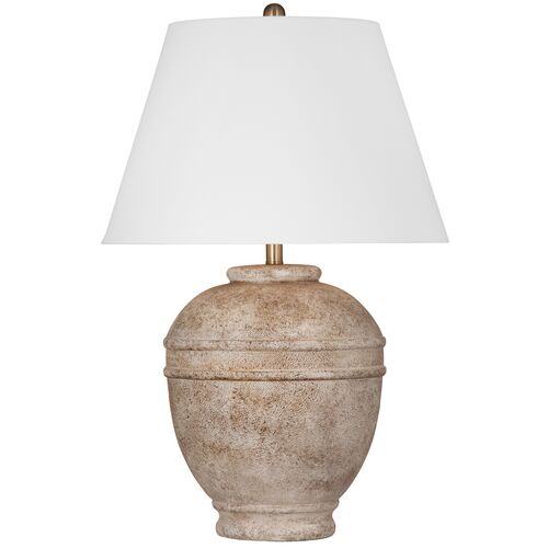 Pembroke Table Lamp, Distressed Cream