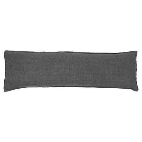 Montauk 18x60 Body Pillow, Charcoal Linen~P77501756
