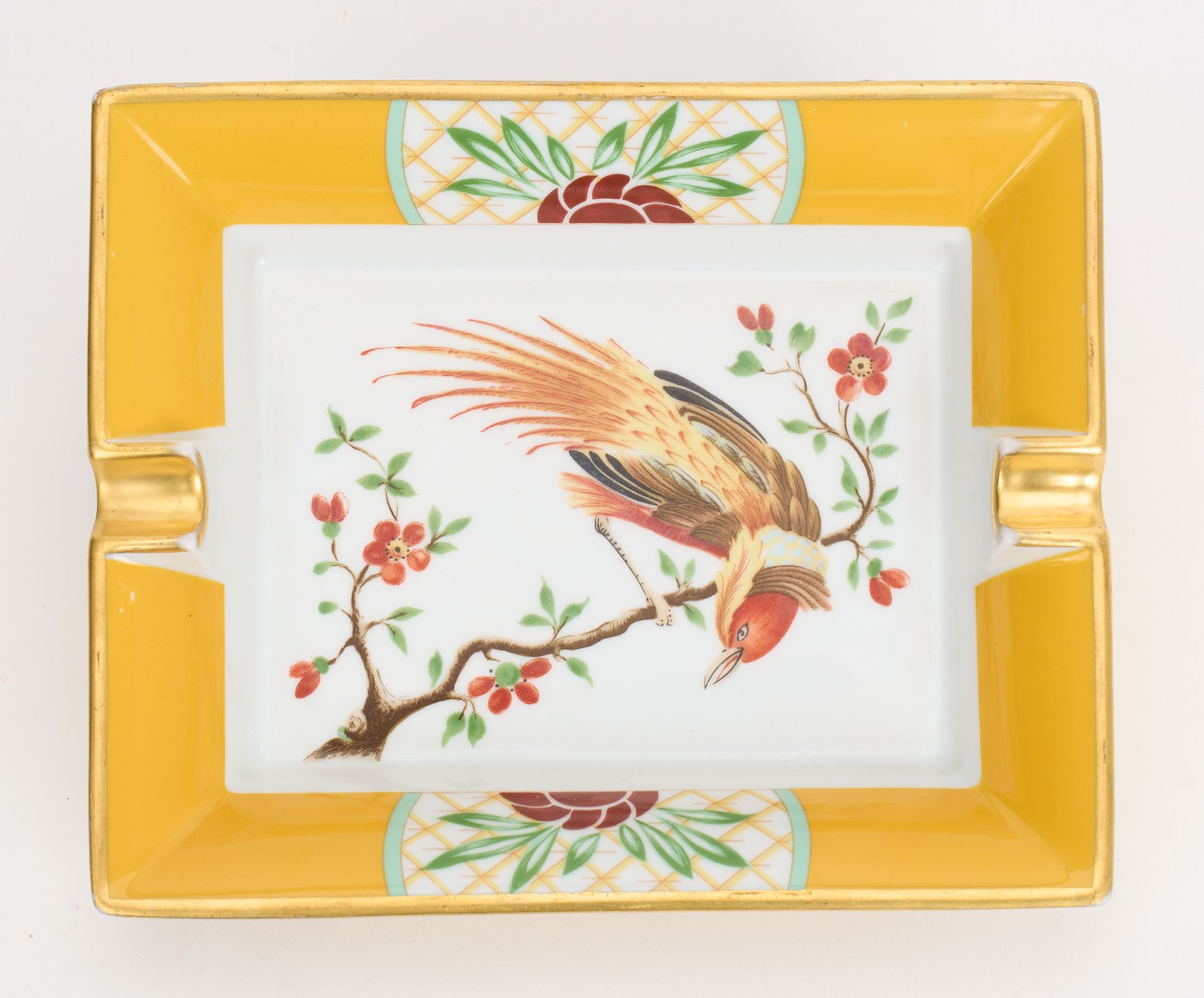 Hermès Bird Porcelain Yellow Ashtray~P77709409