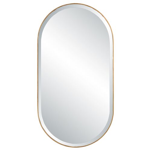 Nolan Oval Wall Mirror, Gold