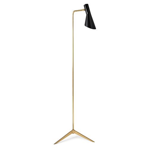 Penelope Floor Lamp, Brass/Black~P77353920