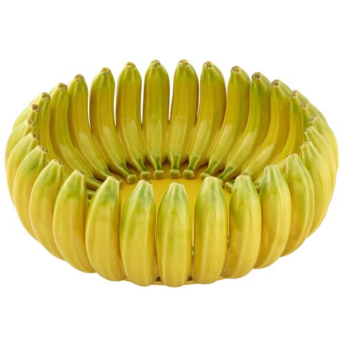 Bananas from Madeira Banana Centrepiece Bowl, Yellow
