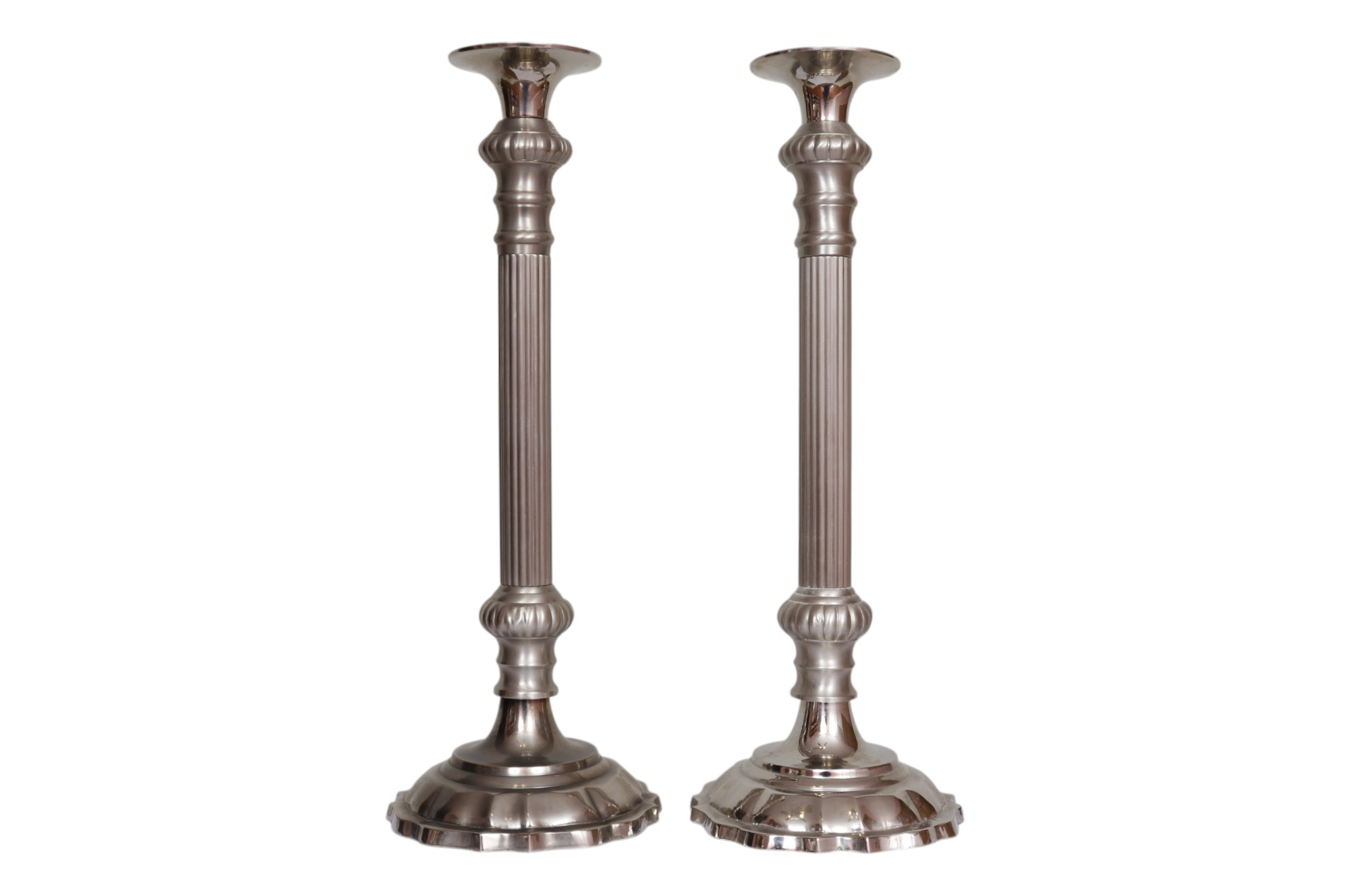 Pillar Column Candlestick Holders, Pair~P77740922