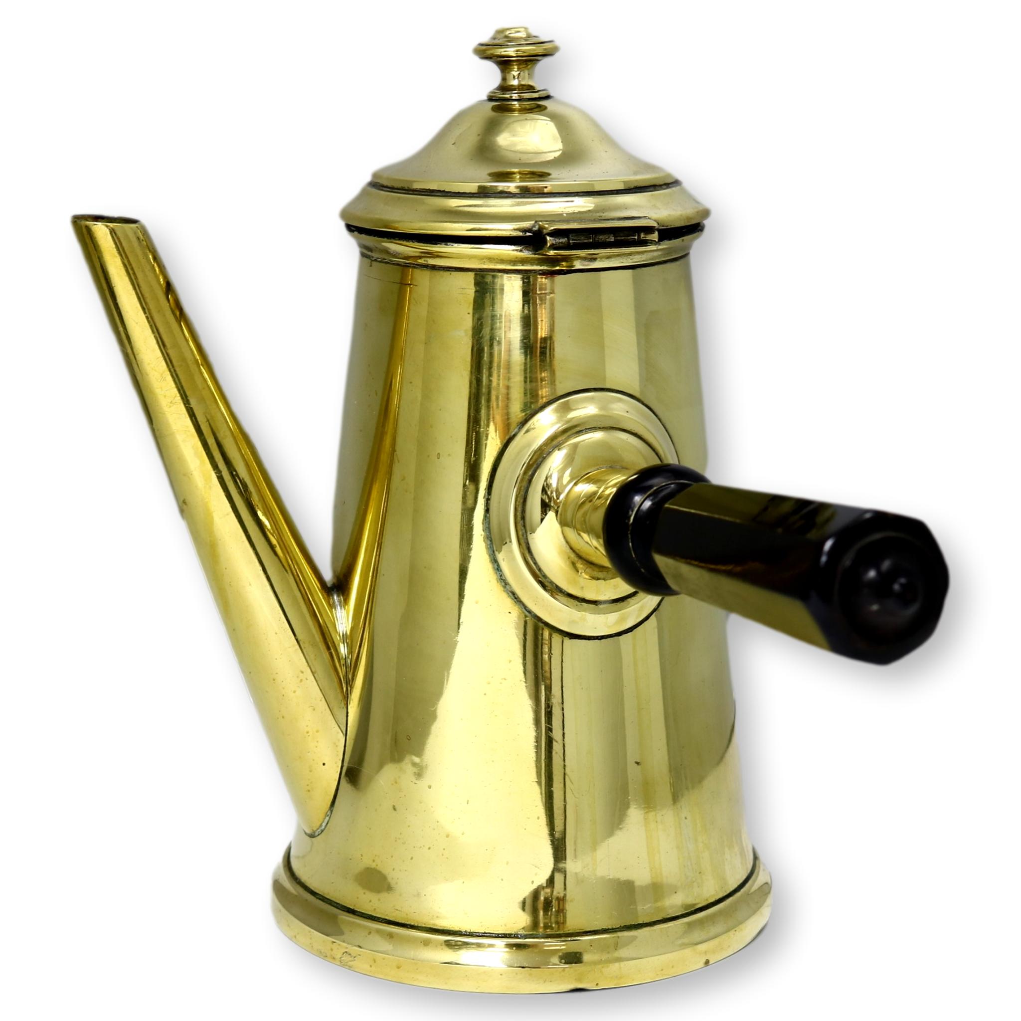 Antique English Brass Chocolate Pot~P77563122