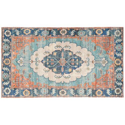 Chatwin Rug, Blue/Coral~P77437104