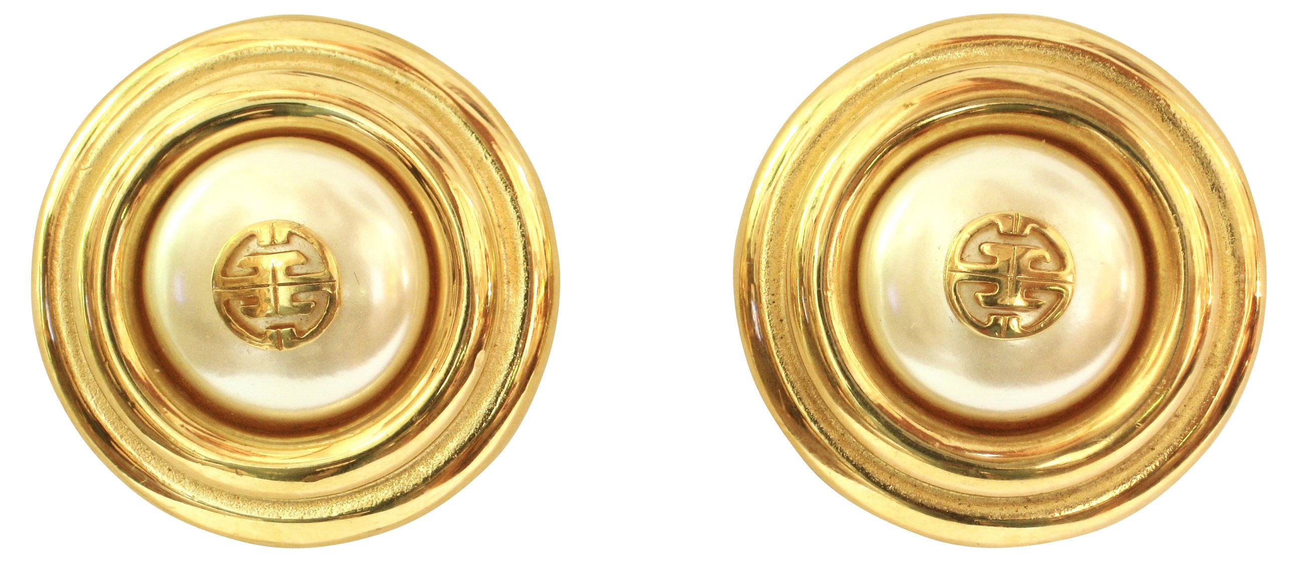 Givenchy Classic Pearl Gold Earrings~P77281153