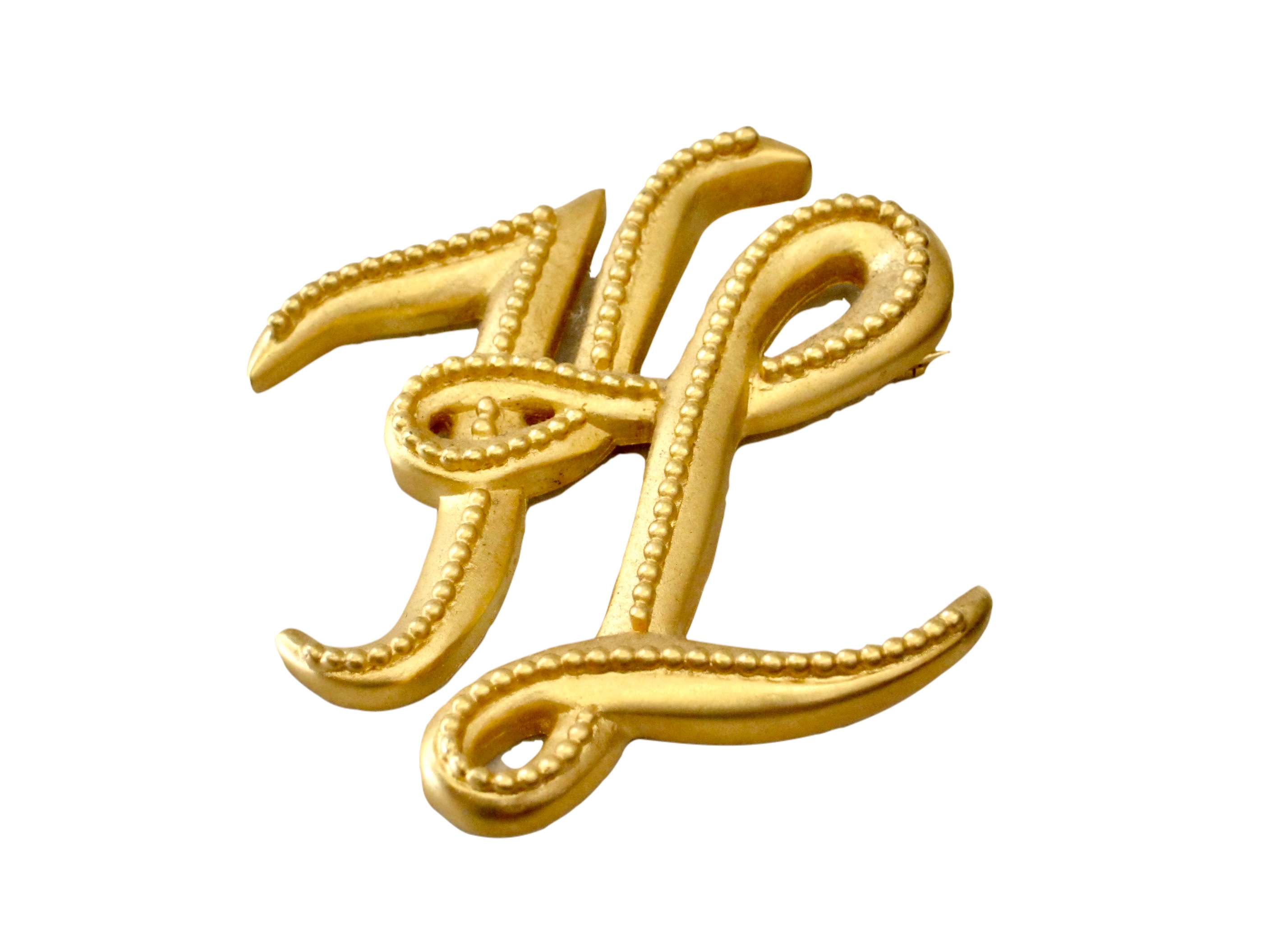 Karl Lagerfeld KL Carved Logo Brooch~P77644584