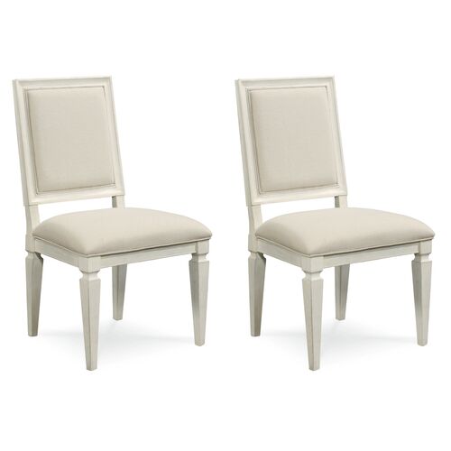 S/2 Summer Hill Dining Side Chairs, Cream~P77275991