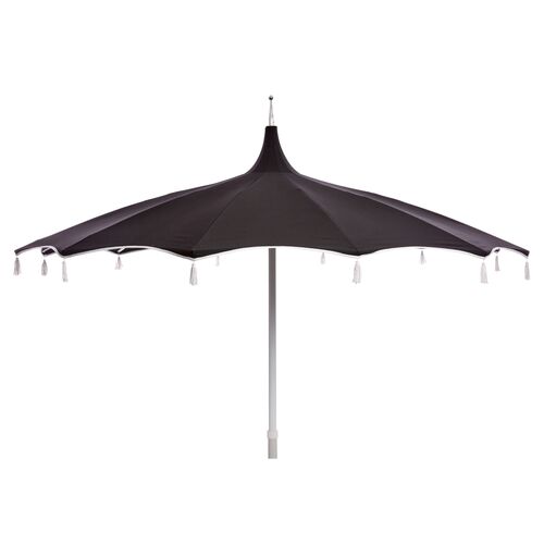 Rena Pagoda Tassel Patio Umbrella, Black~P77326393