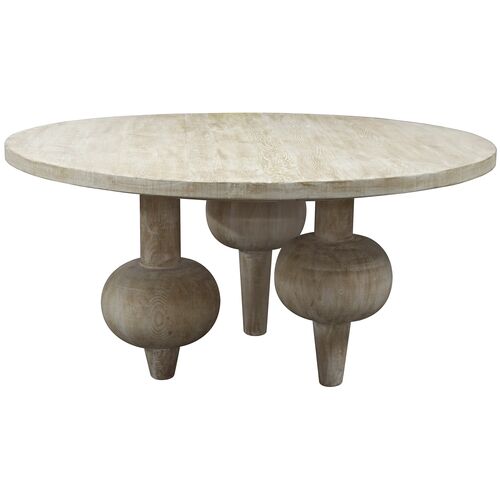 Julie 60" Round Dining Table, Unfinished~P77165505