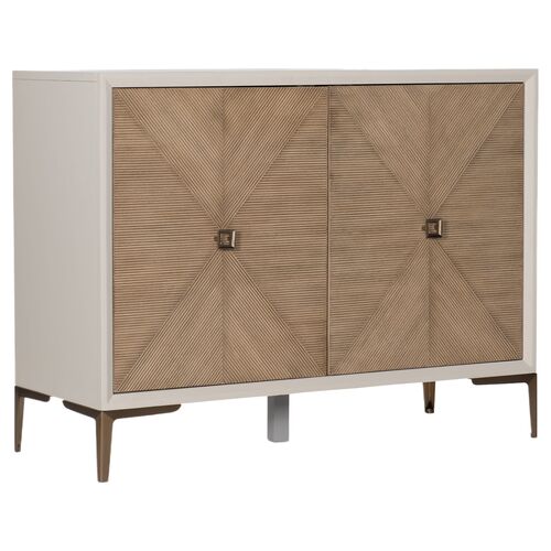 Melange Lisette Hall Chest, Ivory