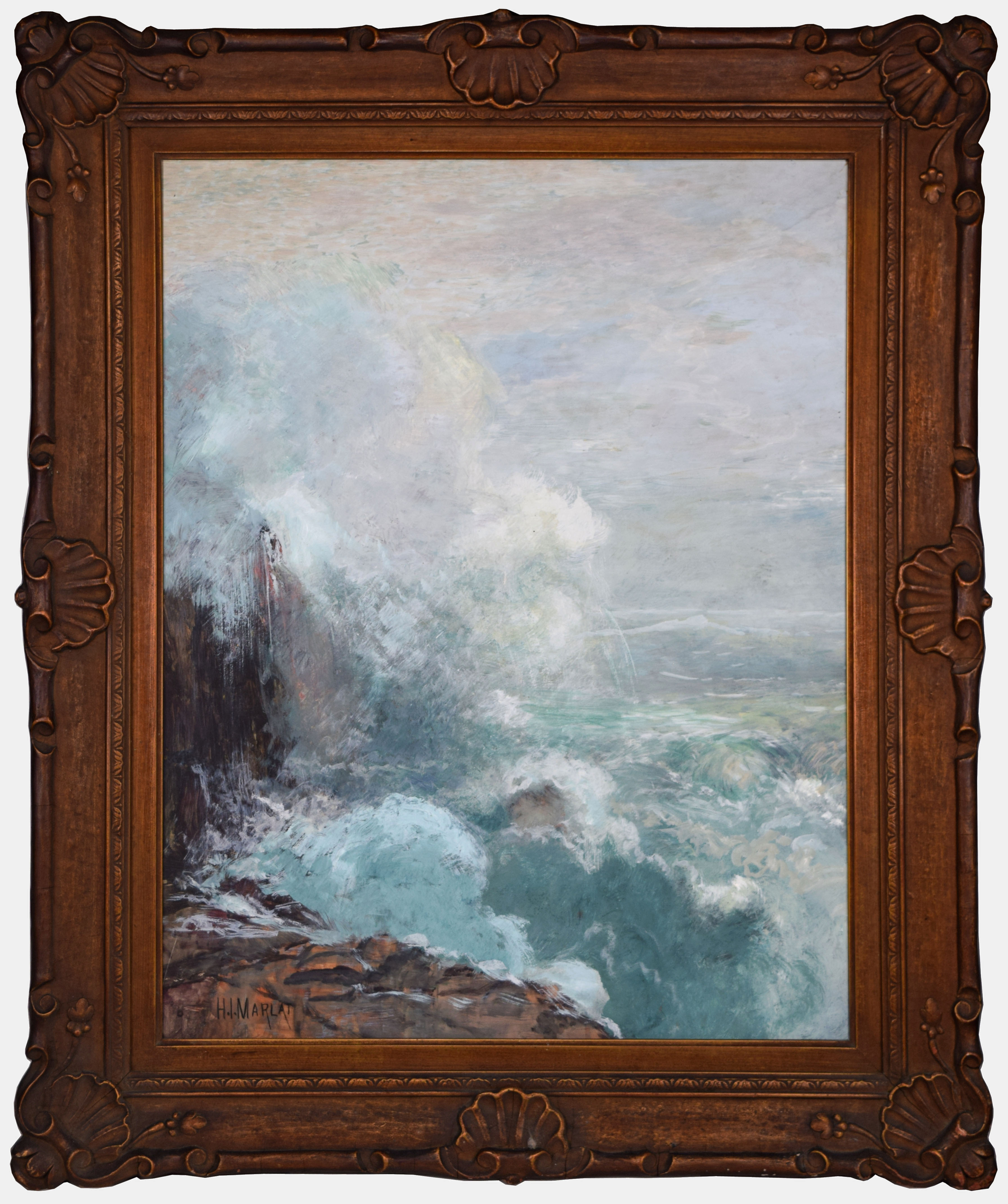 19thC Seascape Painting H Irving Marlatt~P77634037