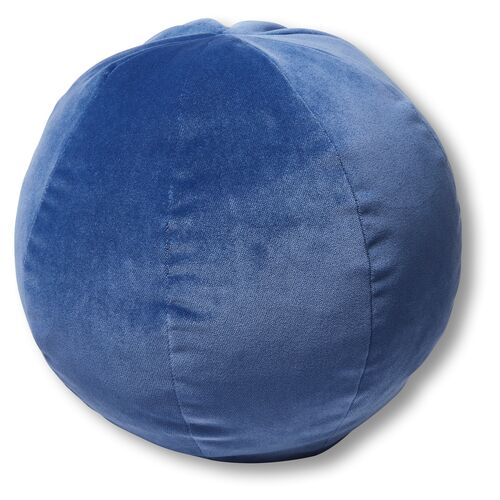 Emma 11x11 Ball Pillow, Cobalt Velvet~P77483701