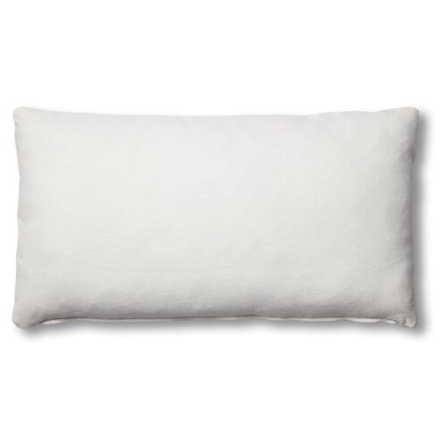 Ada Long Lumbar Pillow, White Linen~P77483395