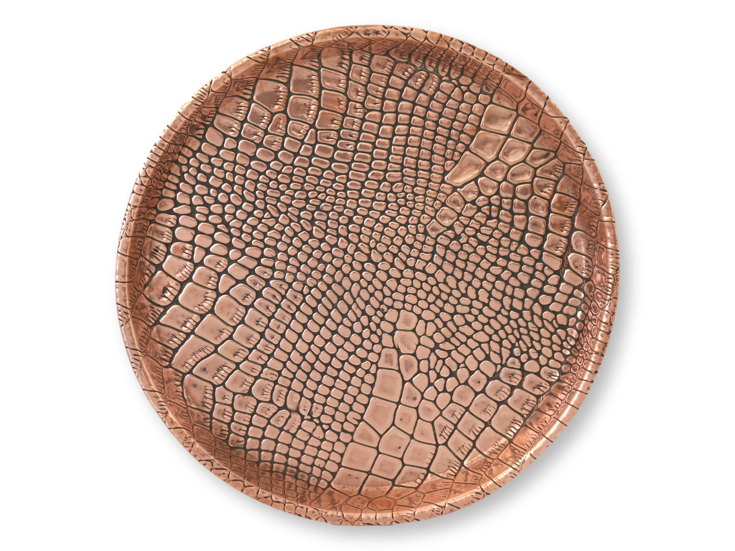 Midcentury Copper Alligator Serving Tray~P77673210