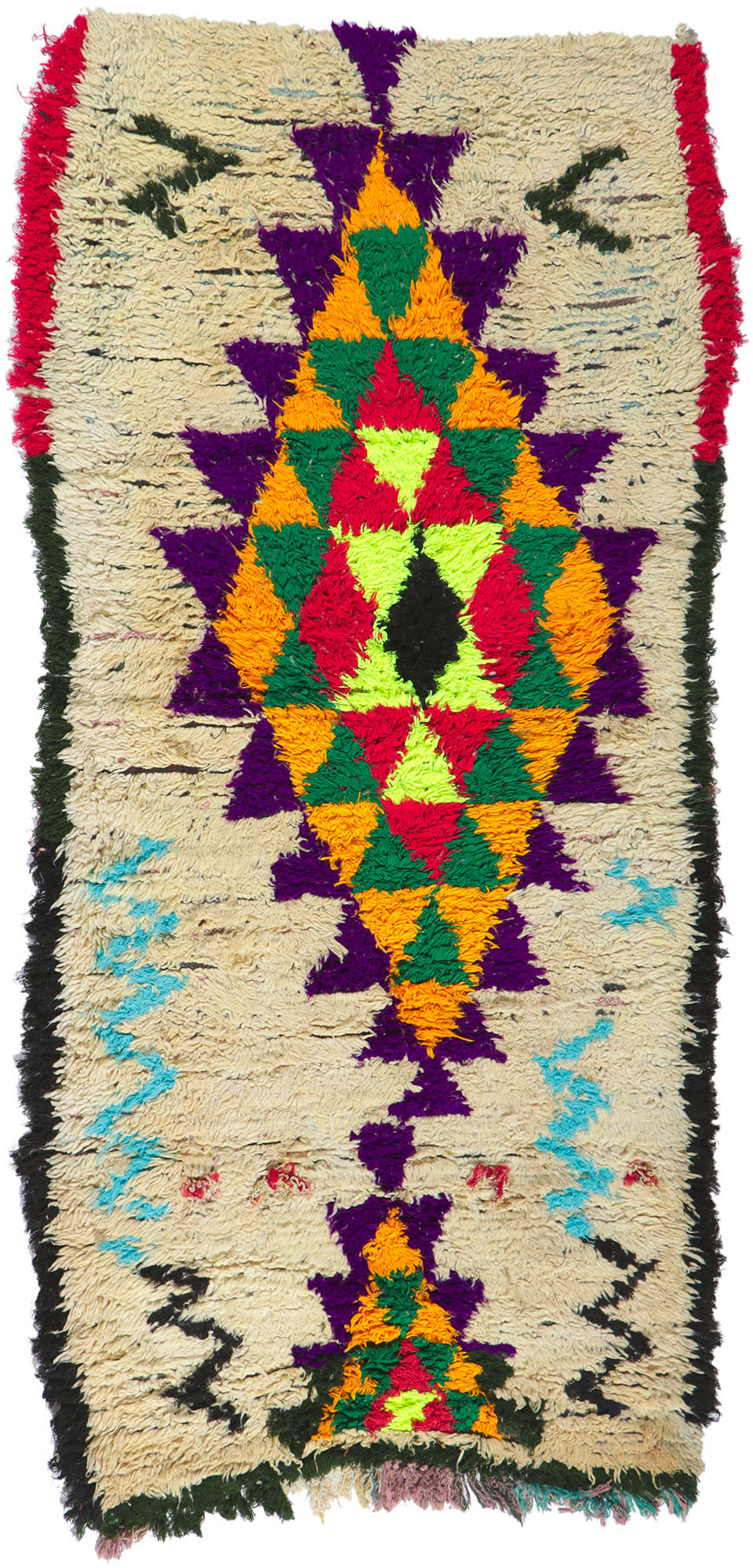 Vintage Azilal Moroccan Rug, 3'4 x  7'4~P77672259
