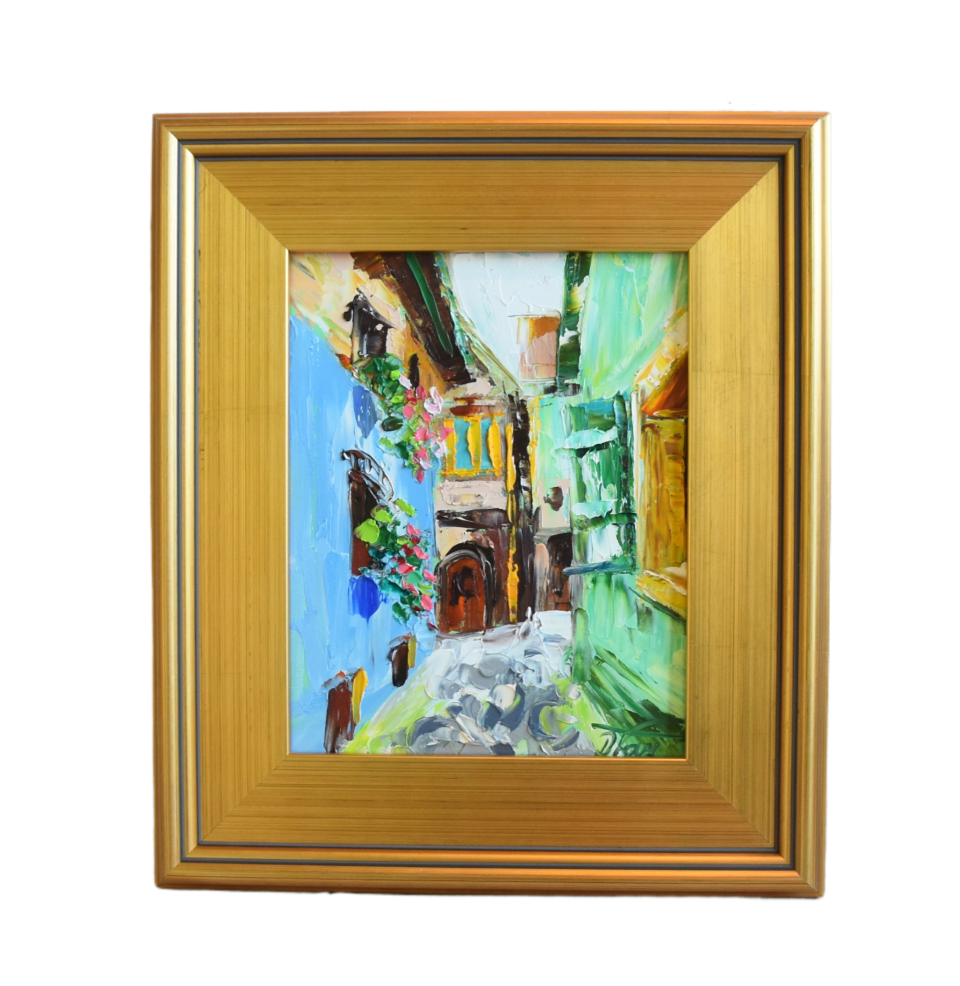 European Village Cityscape Oil Painting~P77684389