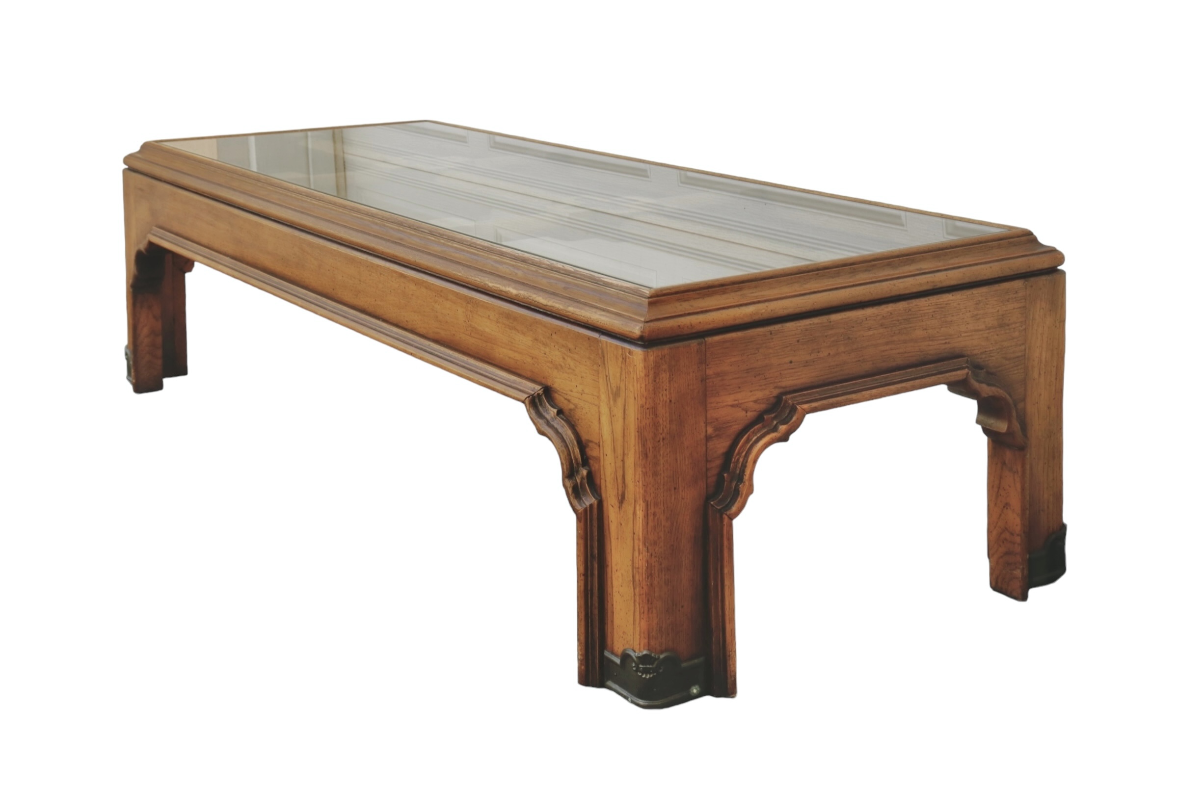 Drexel Attributed Glass Top Coffee Table~P77693596