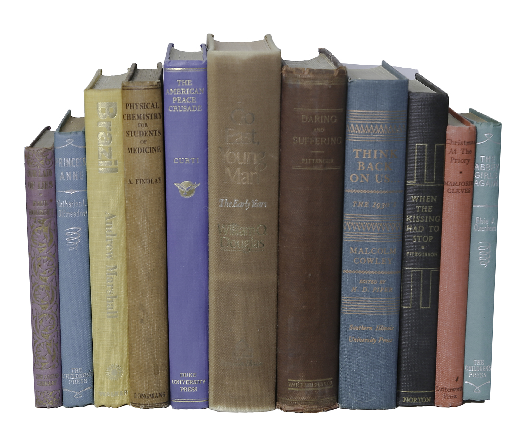 1-Foot Vintage Book Bundle, Multi Mix