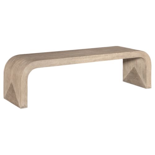 Commerce & Market Resin Waterfall Bench, Brown