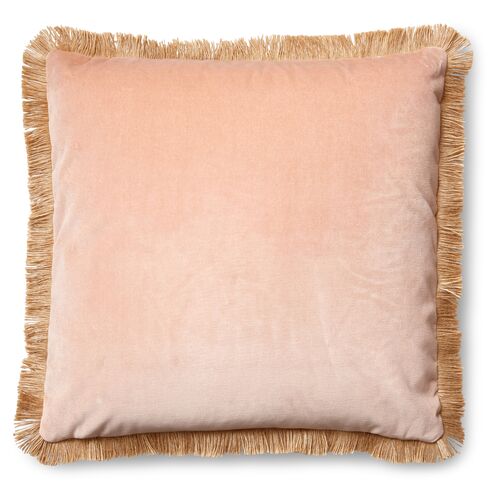 Celeste Velvet Pillow, Blush