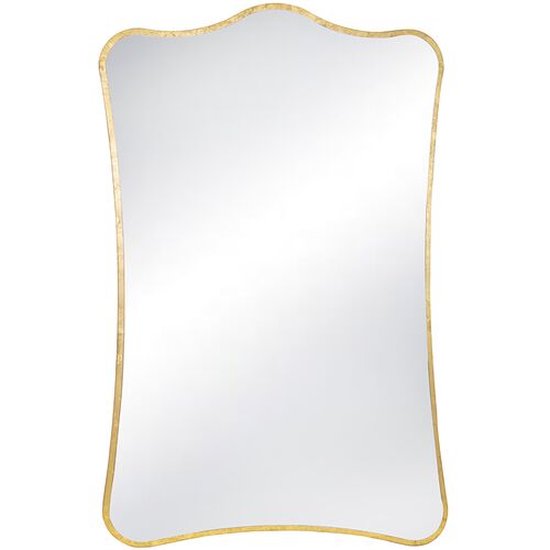 Lyrical Wall Mirror, Gold Leaf
