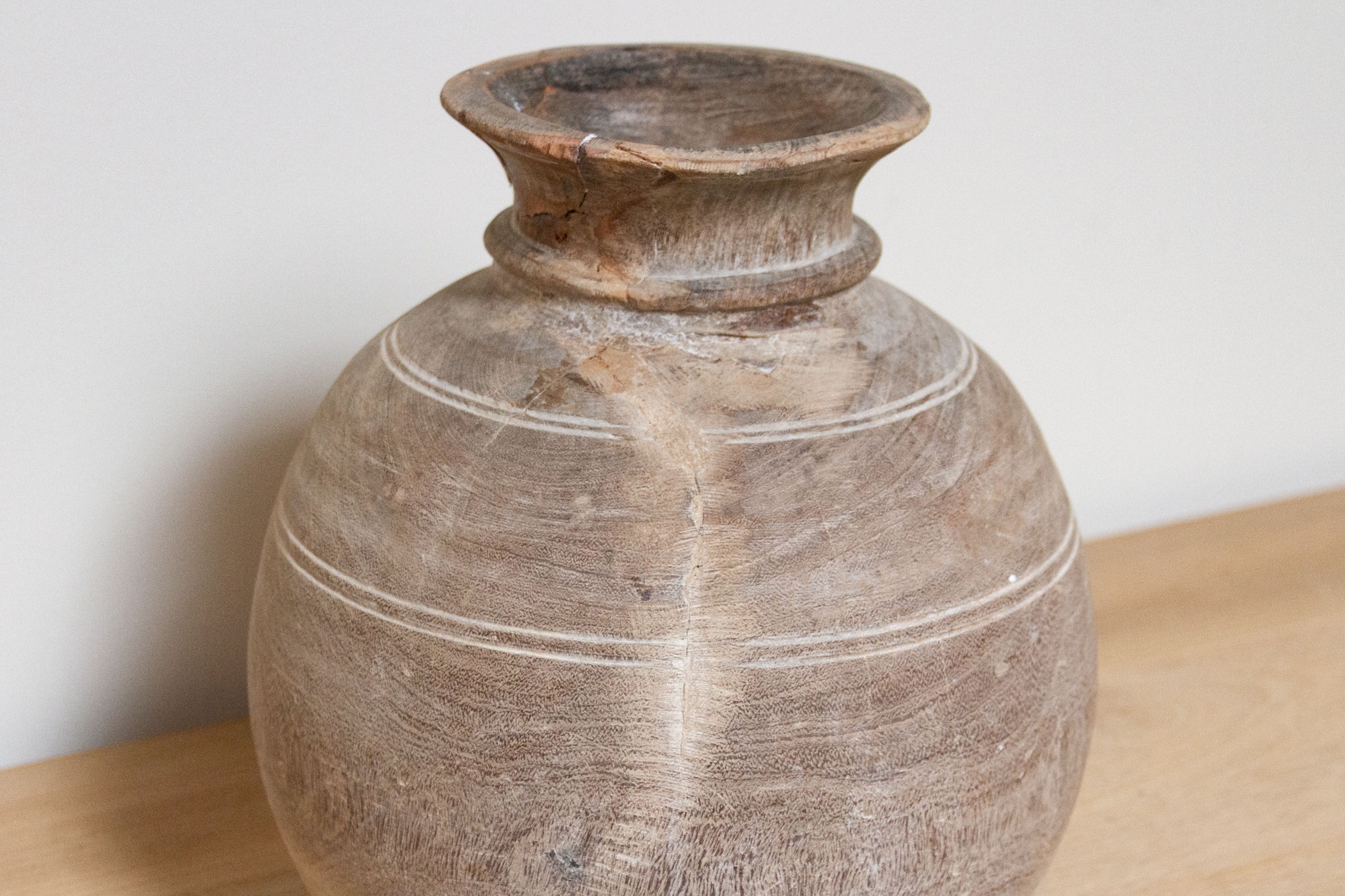 Aged Wooden Water Pot-Balesar~P77673471