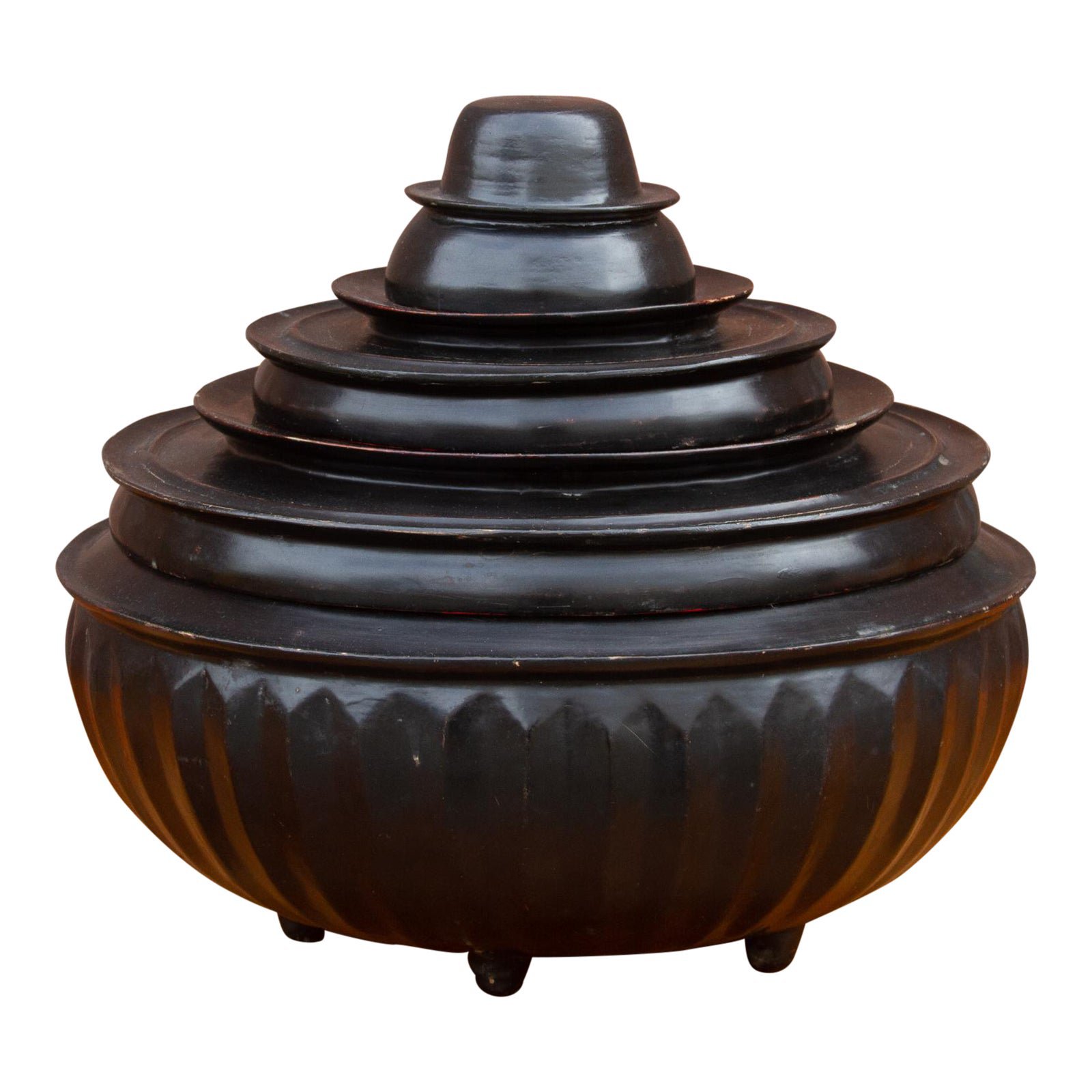 Antique Burmese Lacquer Monk Bowl Set~P77606163