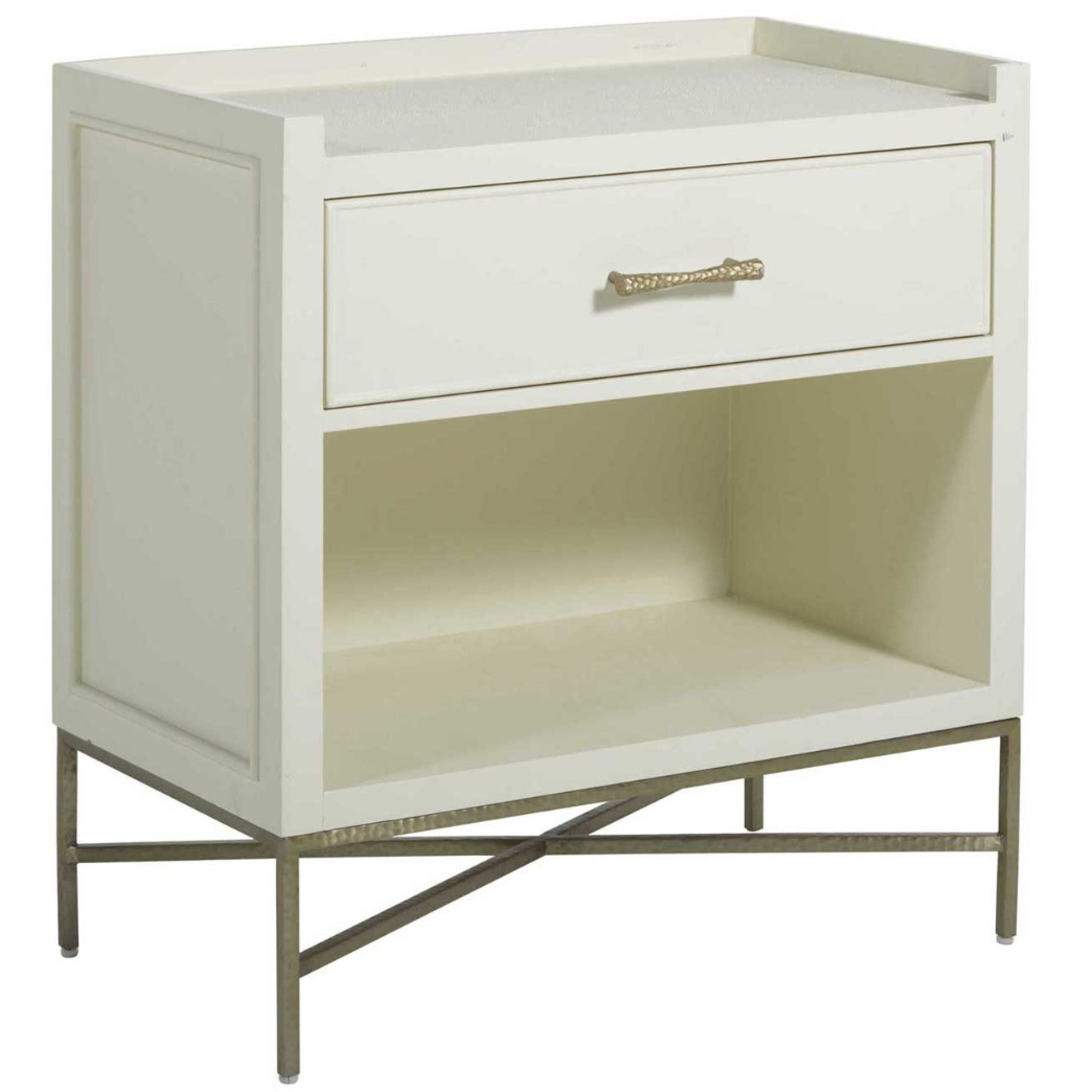 Jessie Shagreen Nightstand, Cream