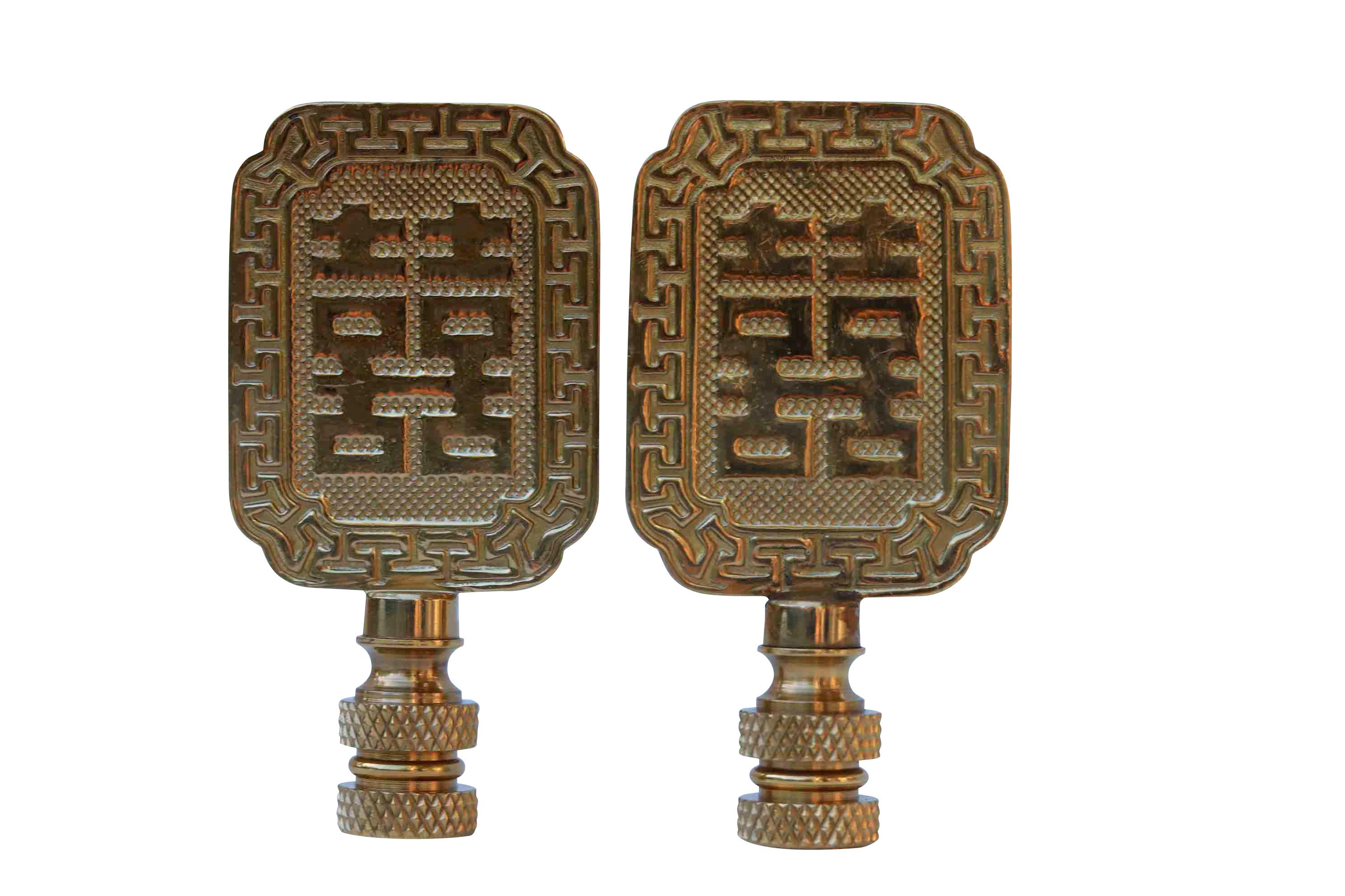 Double Happiness Lamp Finials - a Pair~P77614646