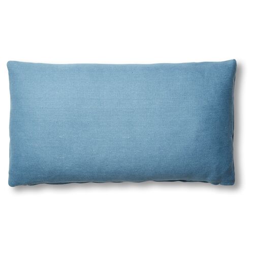 Ada Long Lumbar Pillow, Chambray Linen~P77483405