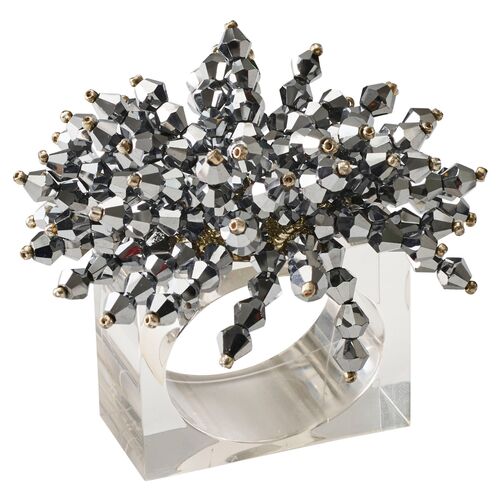 S/4 Brilliant Napkin Rings, Silver~P77486599