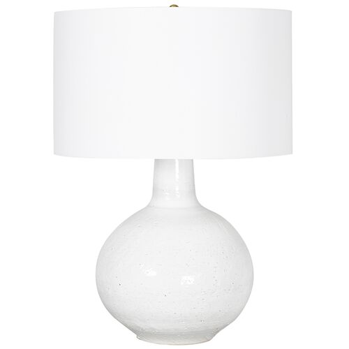 Clemente Ceramic Table Lamp, White