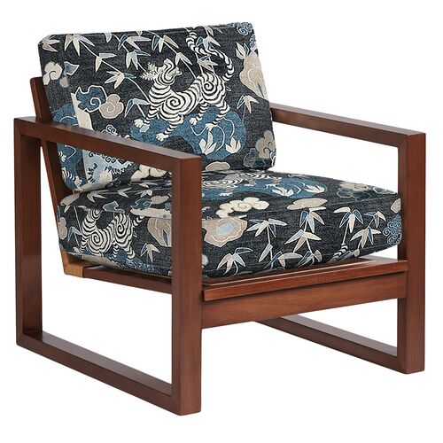 Grant Exposed Wood Chair, Bengal Tiger Grant Exposed Wood Chair, Bengal Tiger