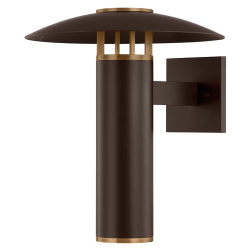 Birk Outdoor Wall Sconce, Patina Brass/Bronze