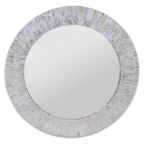 Chantal Round Mirror, Mother-Of-Pearl~P77568582